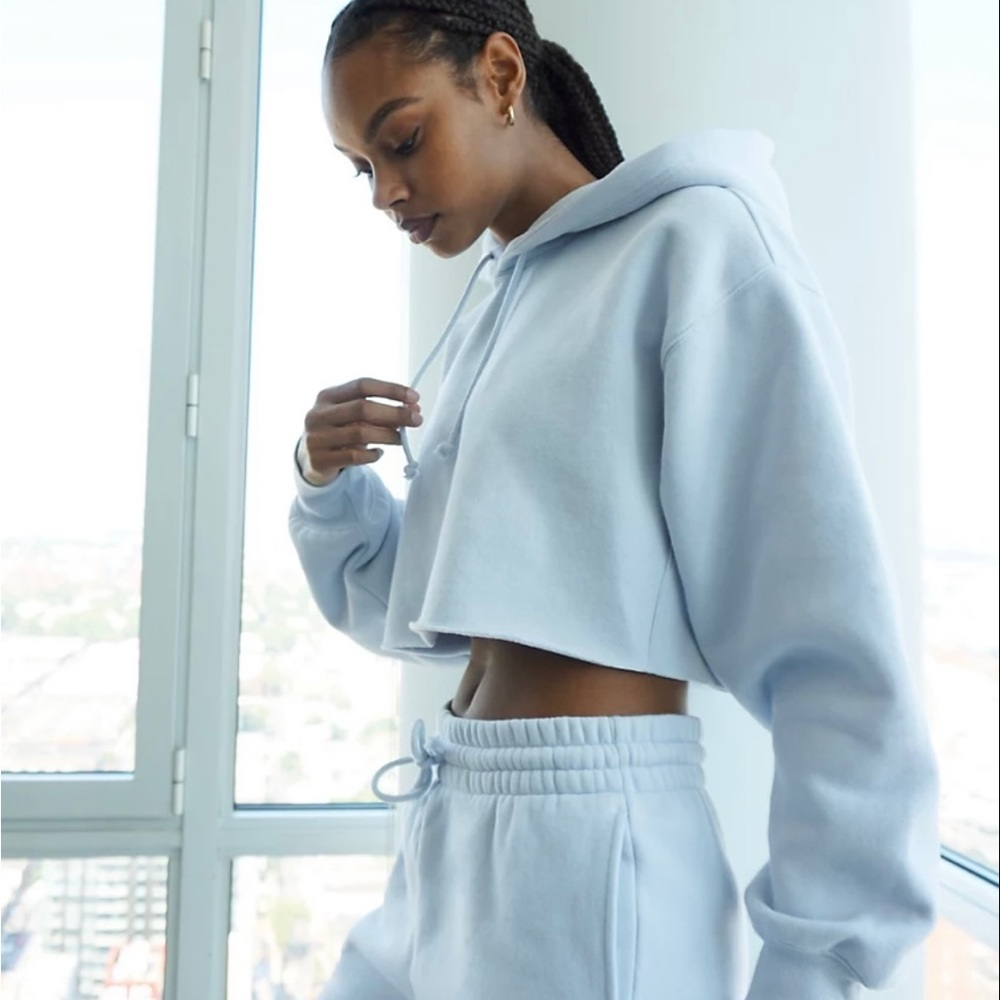 Tna Aritzia cozy fleece boyfriend cropped hoodie - Picture 2 of 5